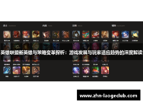英雄联盟新英雄与策略变革探析:游戏发展与玩家适应趋势的深度解读 英雄联盟新英雄与策略变革探析:游戏发展与玩家适应趋势的深度解读